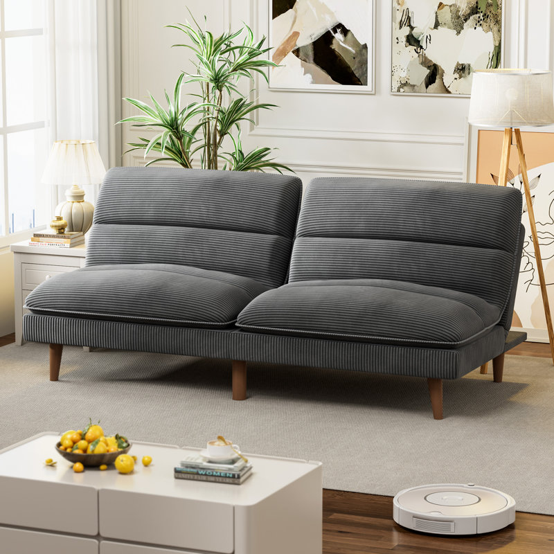 Futon Sofa Bed Modern Corduroy Couch Convertible Folding Reclining Sleeper  Sofa